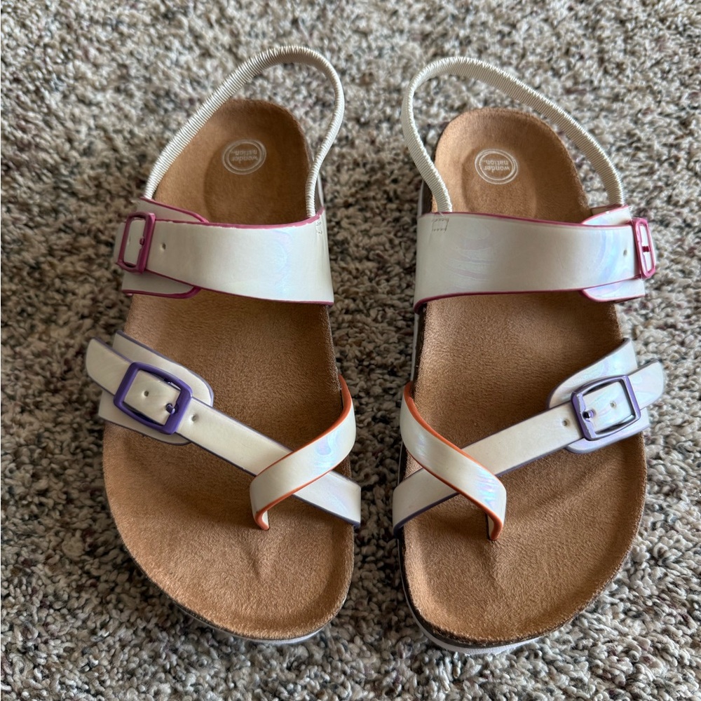 Wonder Nation White Sandals, size 12